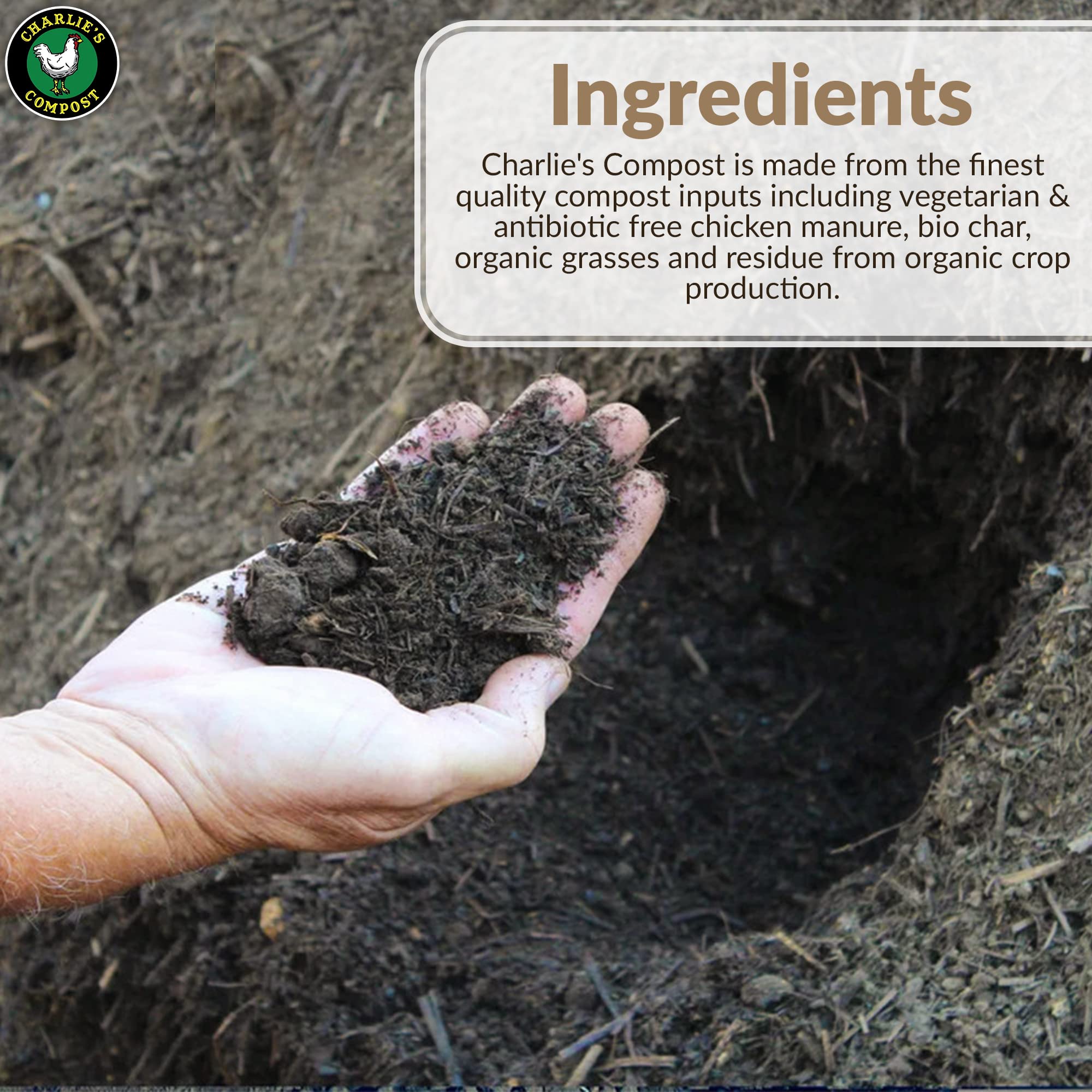 Charlie's Compost easy-use 10lb bag simplifies soil amendments.
