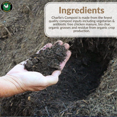 Charlie's Compost easy-use 10lb bag simplifies soil amendments.