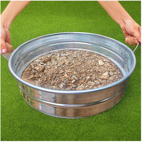 CHARMDECOR 19-inch soil sifter in full view for efficient garden screening.