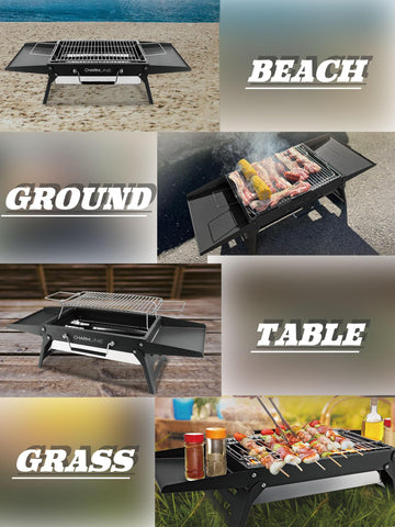Charmline grill durable steel, built to withstand frequent outdoor use.