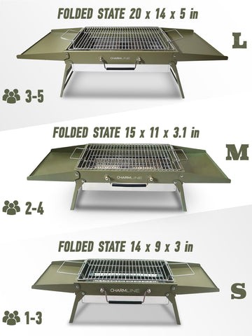 Charmline green portable grill adds color to any outdoor meal
