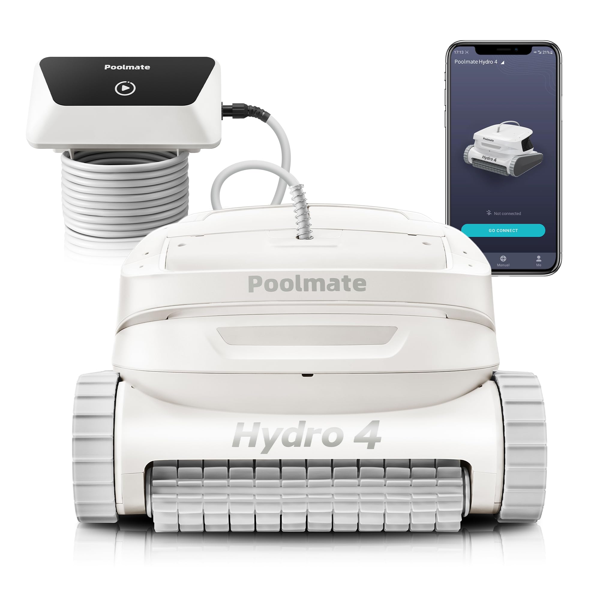 Chasing Hydro 4 cleaner on pool floor delivers deep, thorough cleaning.