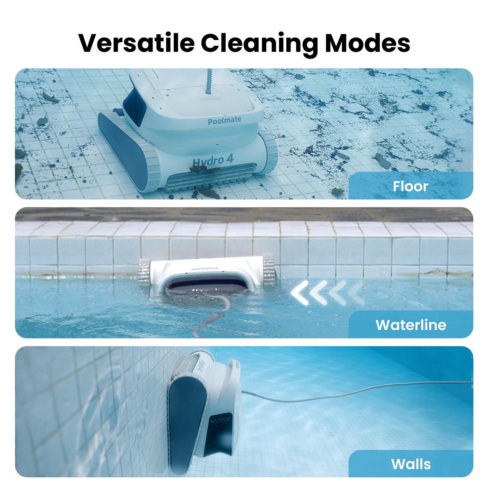 Chasing Hydro 4 uses dual turbine pumps for strong suction and debris lift.