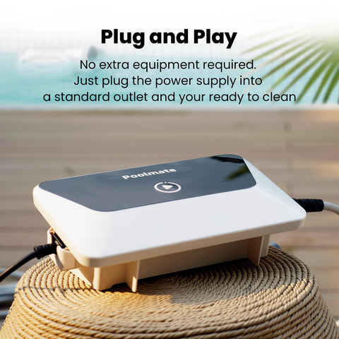 Chasing Poolmate Hydro 4 easy-pick-up at pool edge.