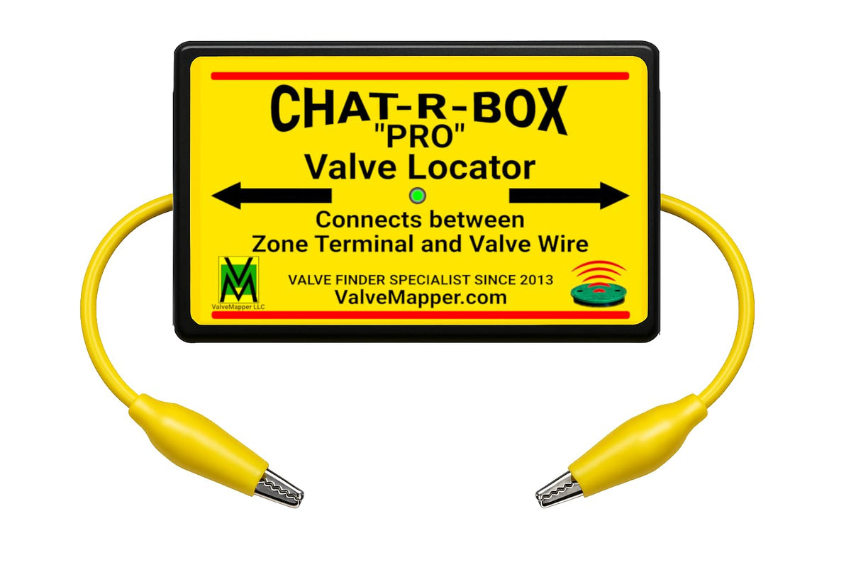 Chat-R-Box PRO valve locator setup demonstrates quick wiring for fast valve localization.