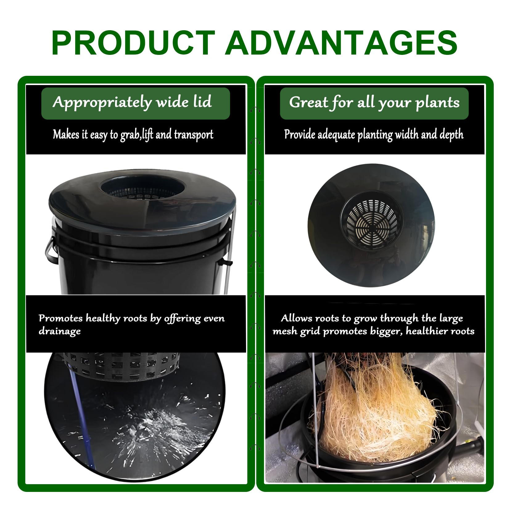 CHTASO lid blocks algae for cleaner hydroponic root zones