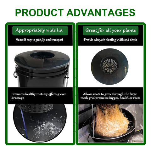 CHTASO lid blocks algae for cleaner hydroponic root zones