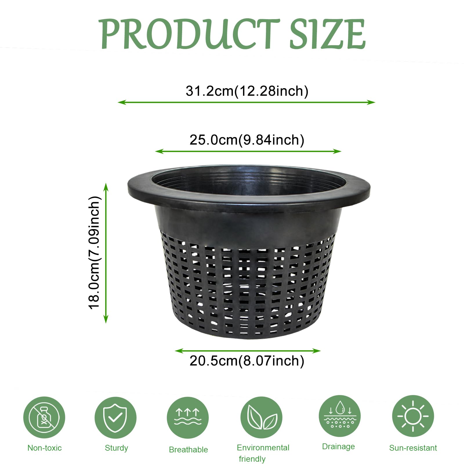 CHTASO mesh pots suitable for tomatoes, lettuce, herbs in hydroponics