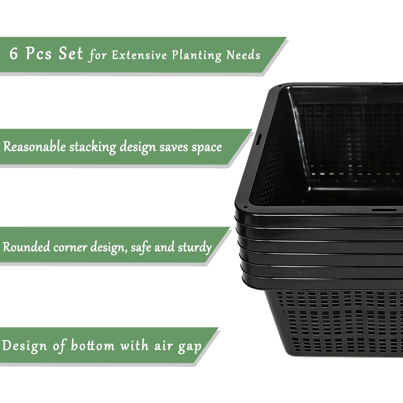 CHTASO plastic slotted pond basket protects roots while anchoring plants