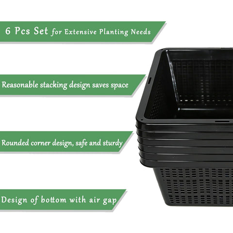CHTASO plastic slotted pond basket protects roots while anchoring plants