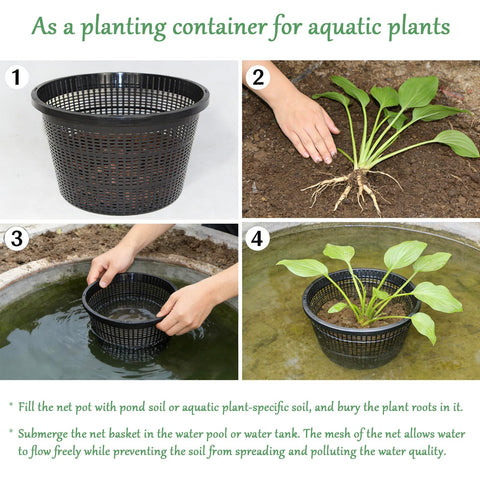 CHTASO pond plant basket side view showing soil containment