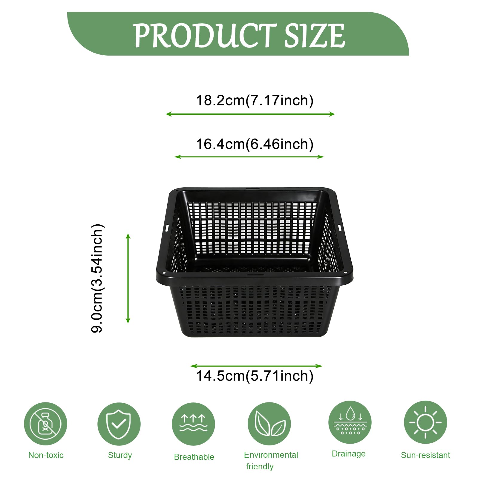 CHTASO pond plant pot mesh design keeps soil contained with water flow for roots