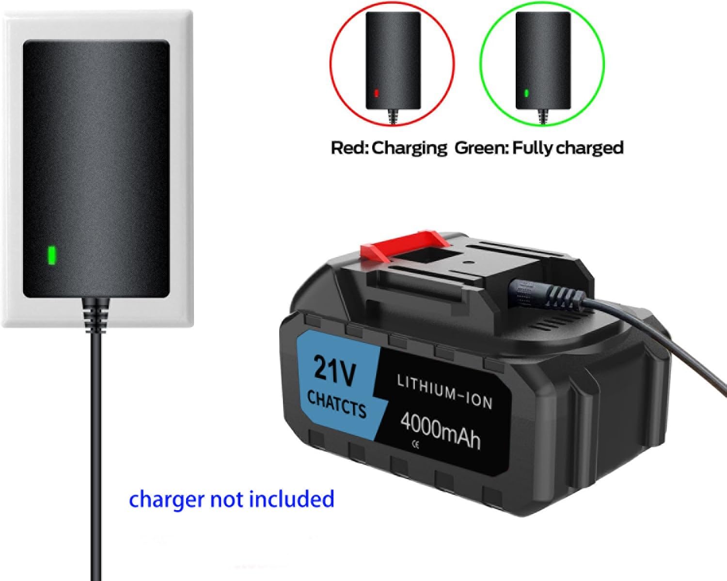 CHATCTS battery in use outdoors powering a portable washer for outdoor cleaning.