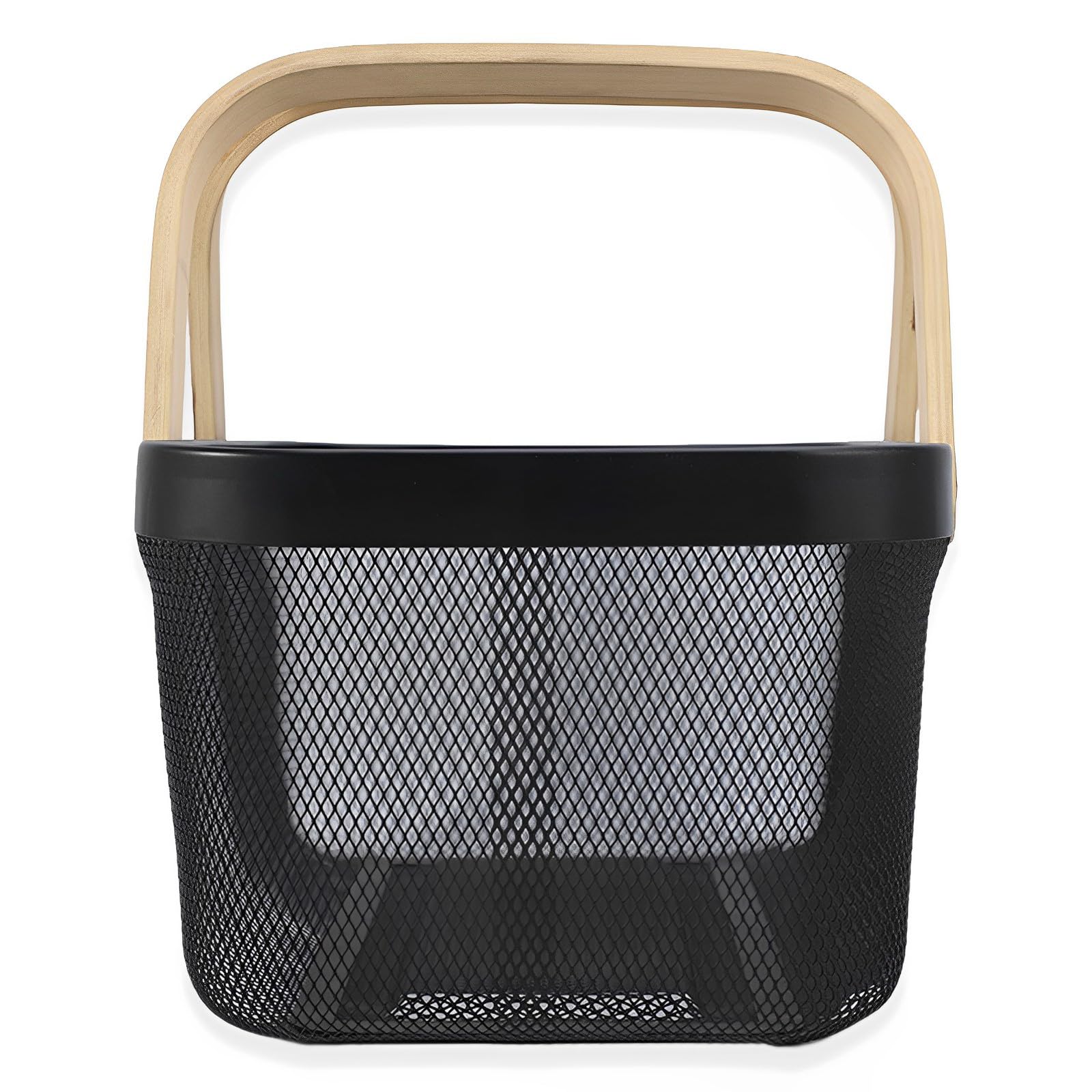 Cheardia foldable wooden handle adds ergonomic comfort for carrying multiple baskets.