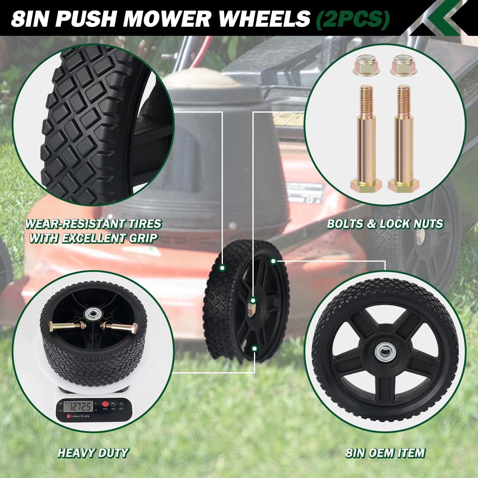 CheeMuii bolts and lock nuts kit secures wheel installation reliably