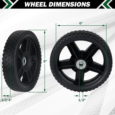 CheeMuii wheel bore 1/2 inch compatible with common mowers and carts