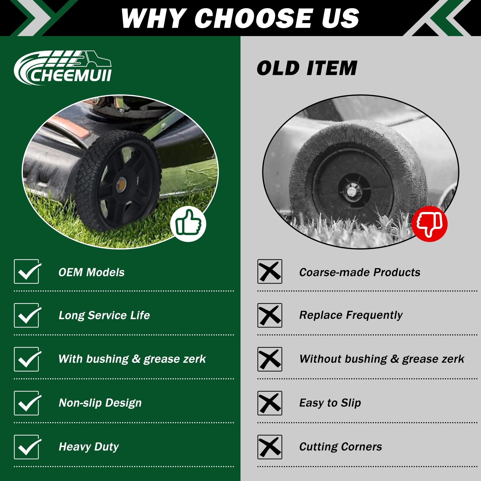 CheeMuii high-strength PVC wheel improves durability and wear resistance