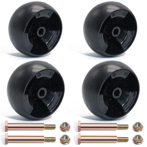 CheeMuii 4-pack mower deck wheels for even cutting on standard decks