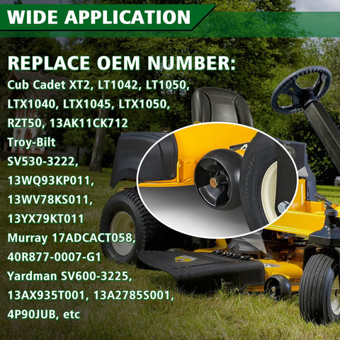 Compatible with MTD and Cub Cadet mower models for decks