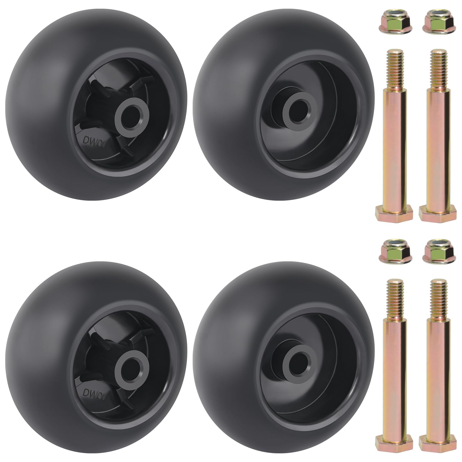 CheeMuii 5-inch deck wheels kit for mower decks with smooth rolling.