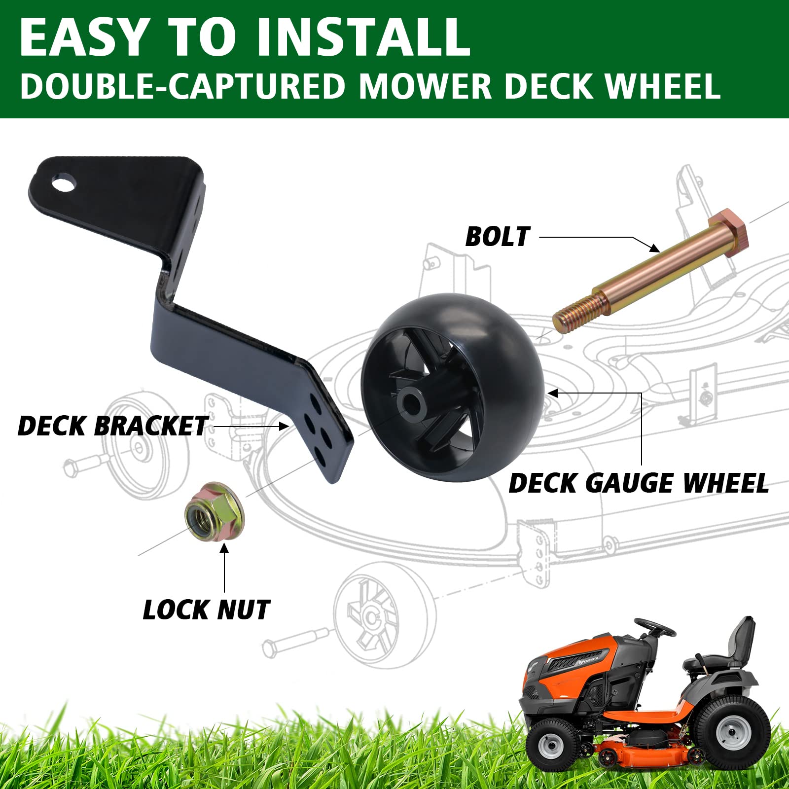 CheeMuii 5-inch deck wheel diameter designed for even cutting