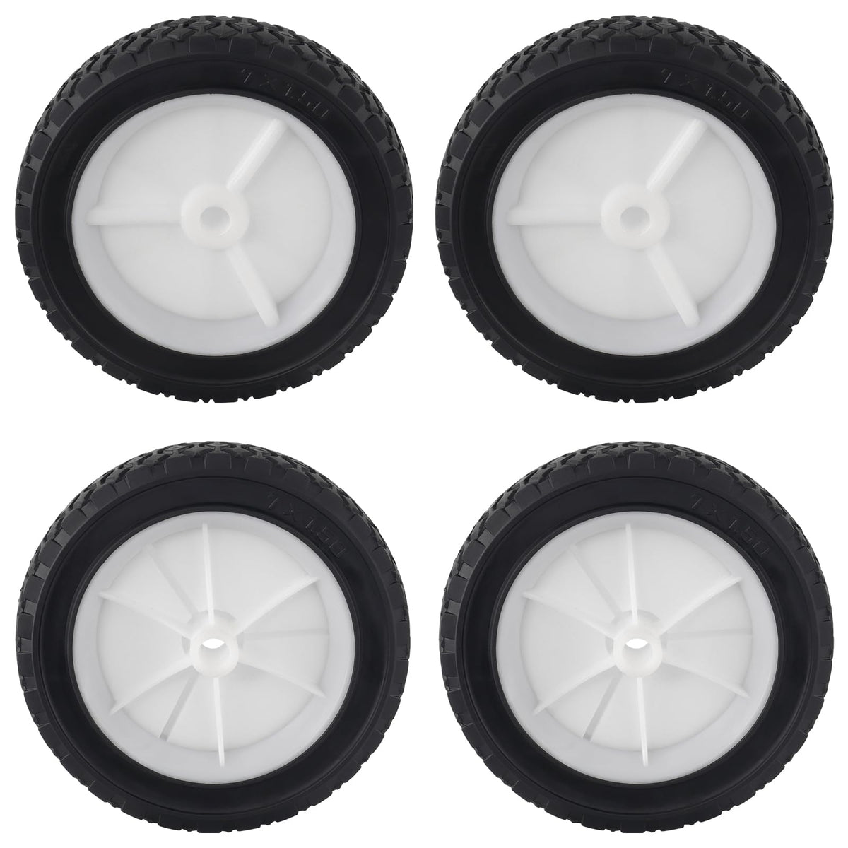 CheeMuii 7-inch lawn mower wheel front view; durable replacement for smooth mowing.