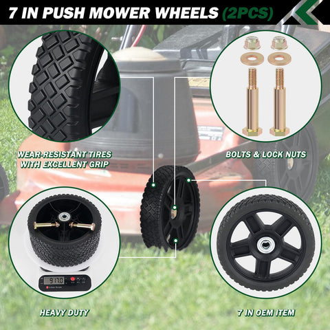 CheeMuii wheels package contents showing included bolts and gaskets for easy replacement