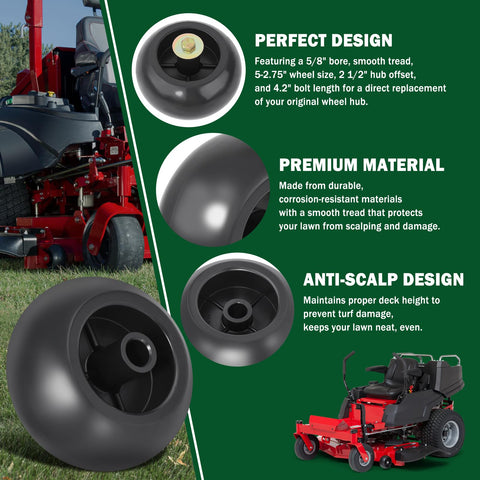 CheeMuii anti-scalp wheels protect turf for even cuts