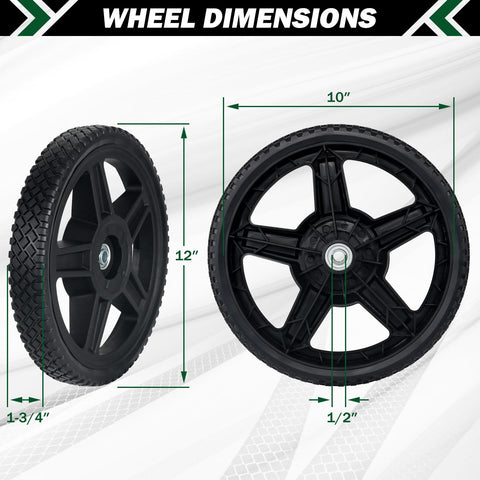 CheeMuii anti-slip tread design on lawn mower wheel