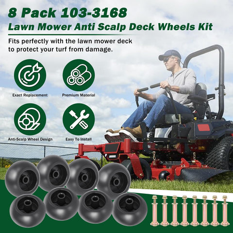 CheeMuii deck wheel kit hardware included with bolts, bushings and gaskets