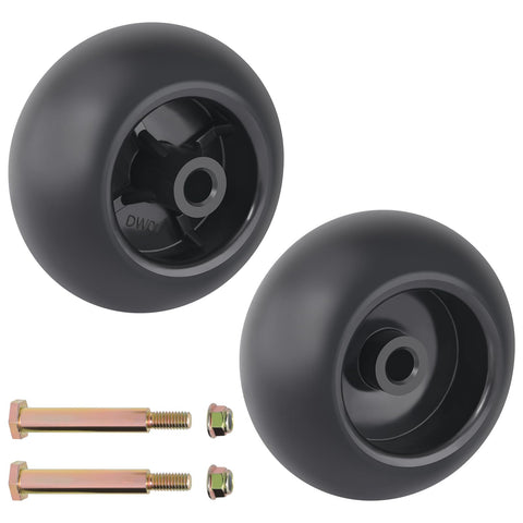 CheeMuii 5-inch deck wheels side view, durable replacement for smooth mowing