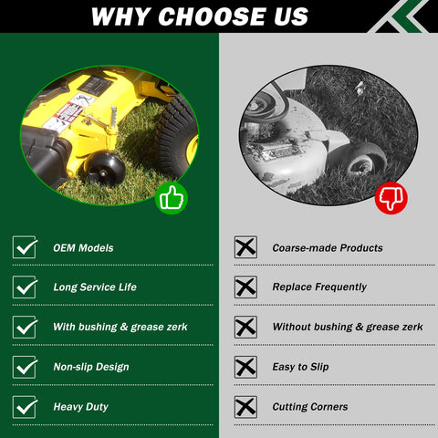 CheeMuii wheels with grease zerk enable easy lubrication.