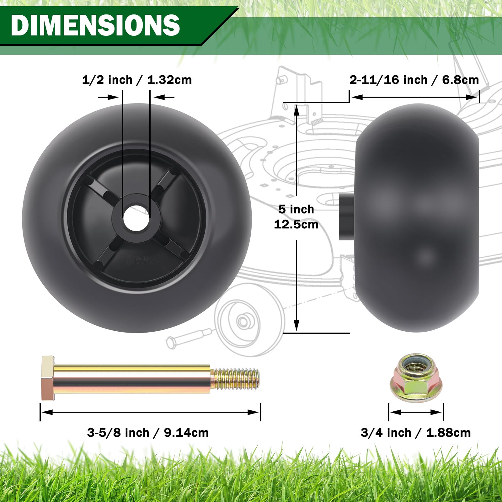 CheeMuii fits 42 to 54 inch mower decks for versatile lawn setups.