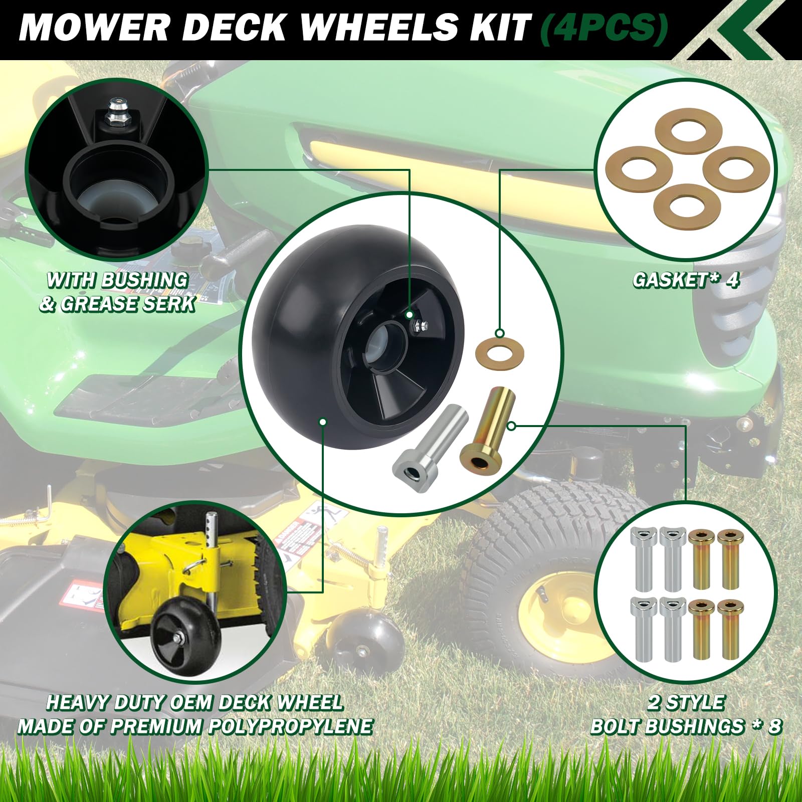 CheeMuii gauge wheel close-up shows durable bushing and reliable construction
