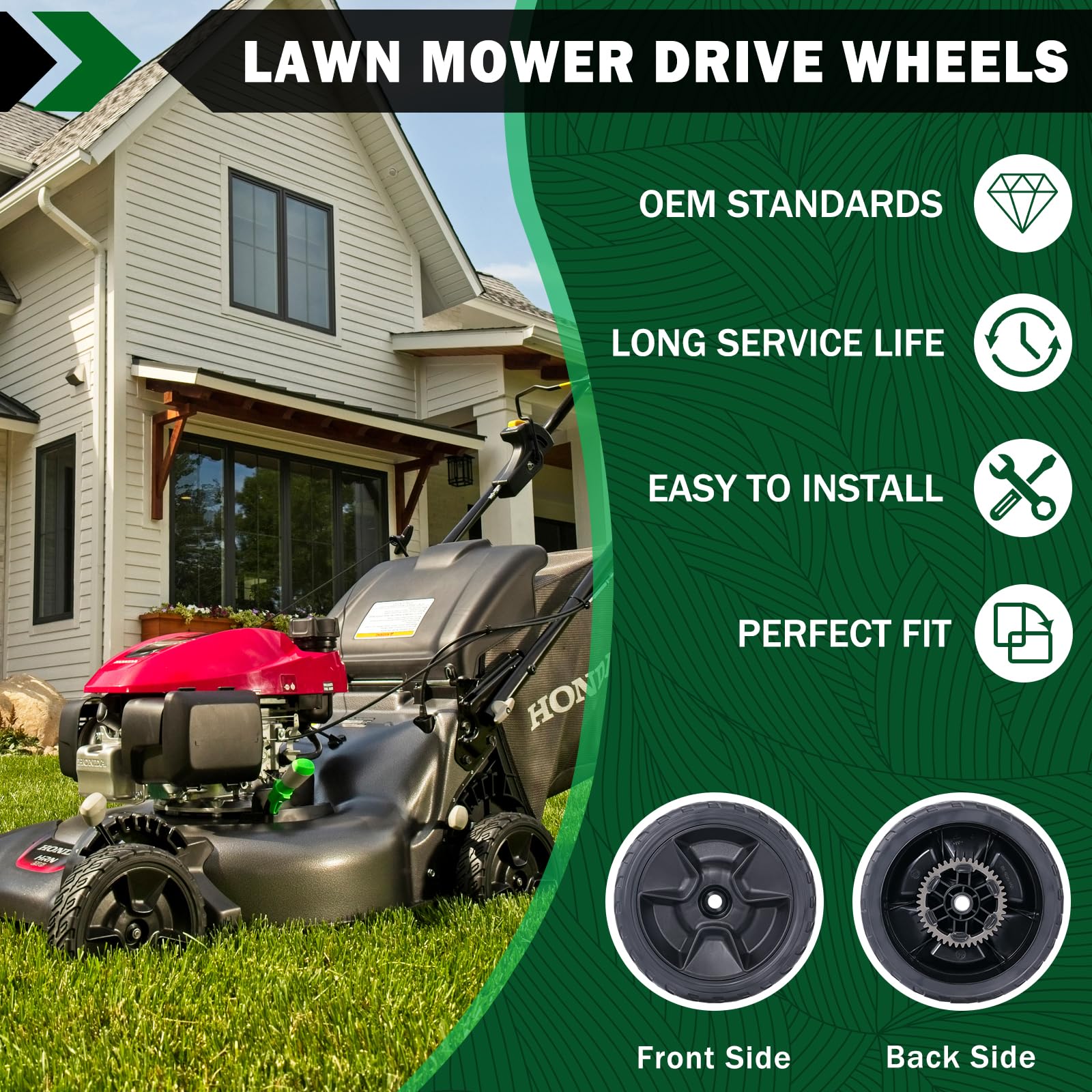 CheeMuii HRN216 easy-install wheels simplify replacing rear wheels.