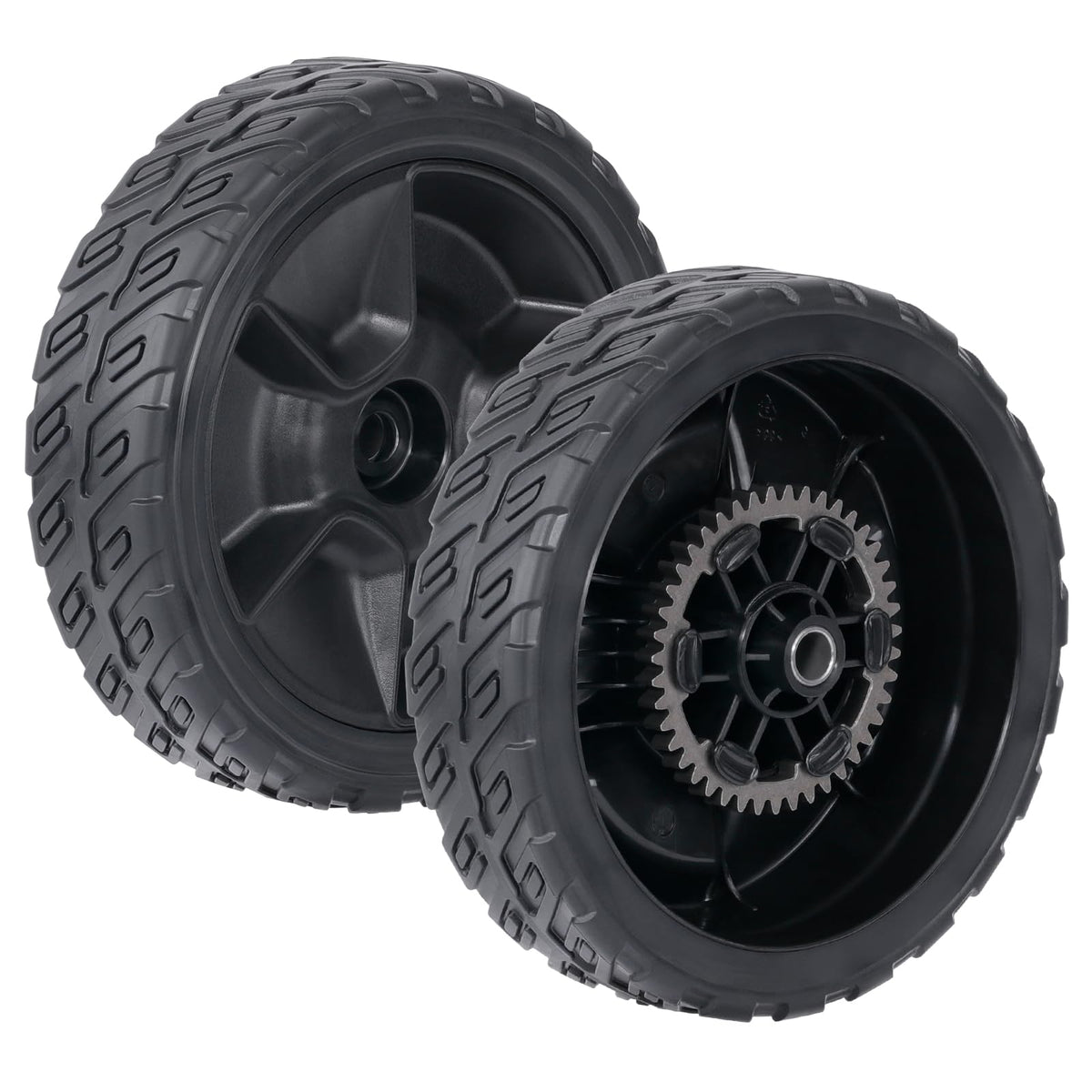 CheeMuii HRN216 rear drive wheels 8-inch kit for enhanced mower traction.