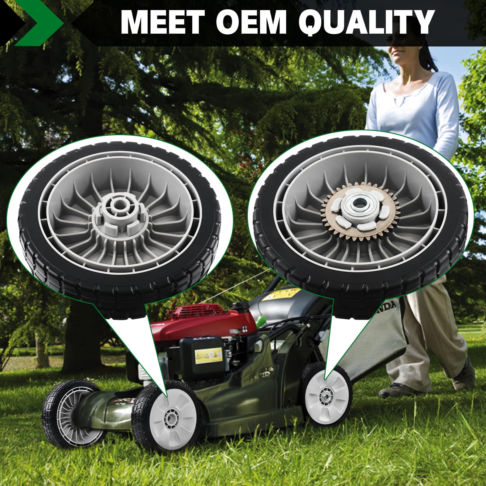 CheeMuii 4-pack ships with two front and two rear wheels.