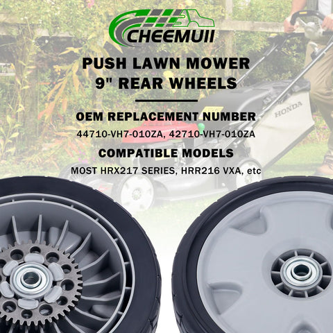 CheeMuii 9-inch HRX217 wheels install easily with basic tools.
