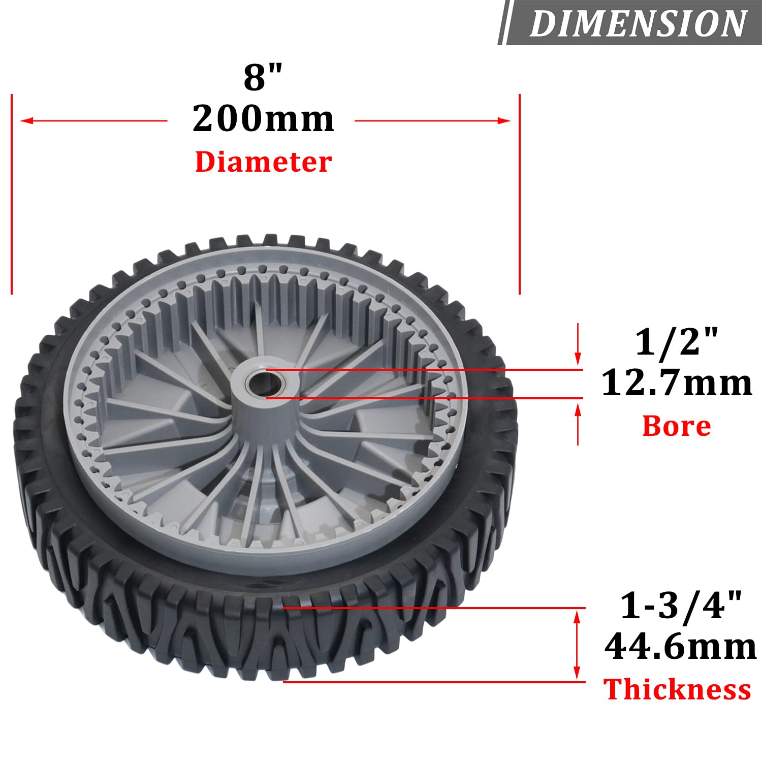 CheeMuii Husqvarna replacement 5521 CHV front drive wheel for stability