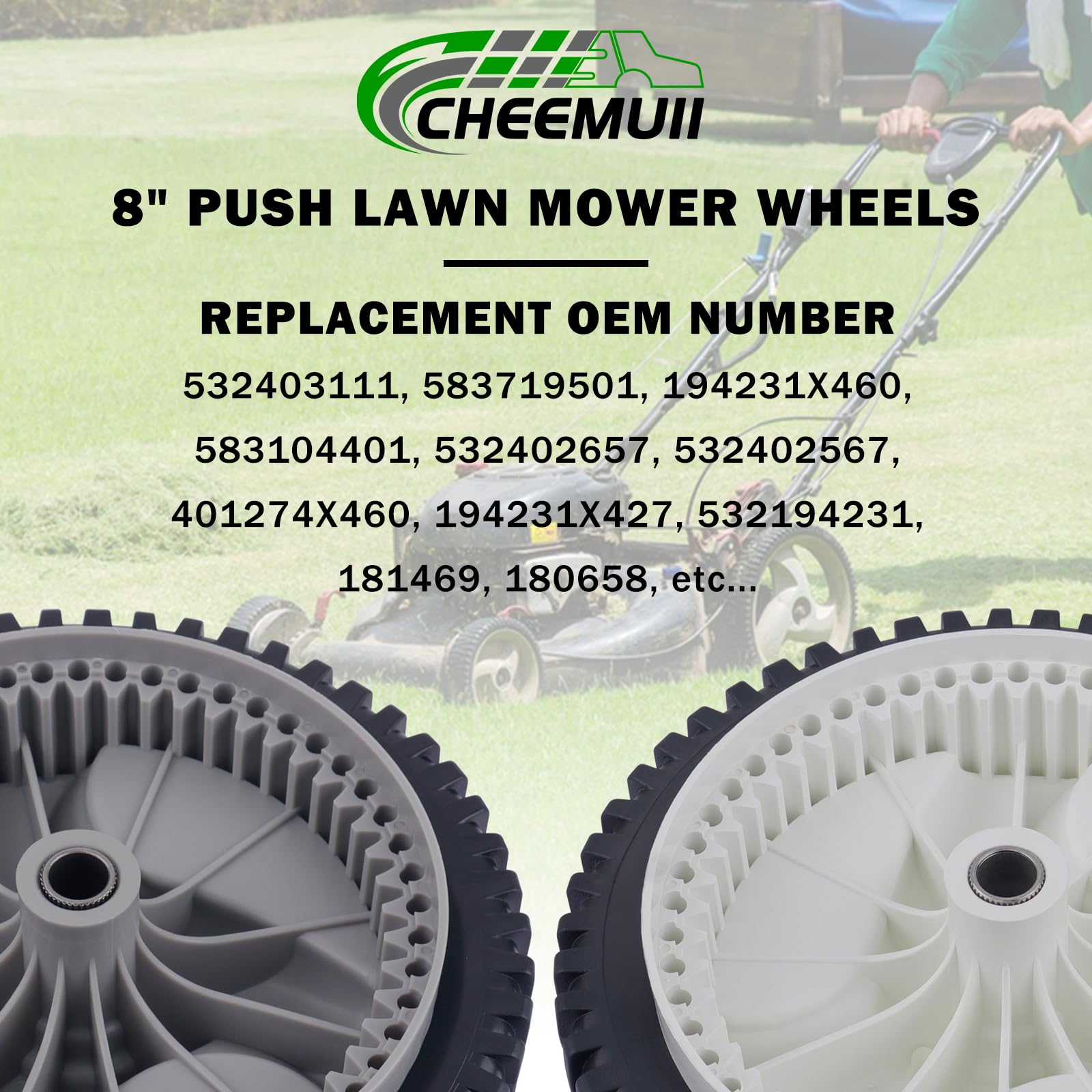 CheeMuii plastic wheel with durable 53-tooth gear design