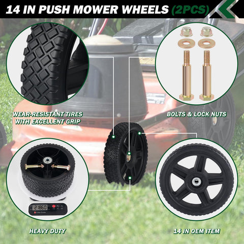 CheeMuii wheels kit includes bolts and lock nuts for easy mounting