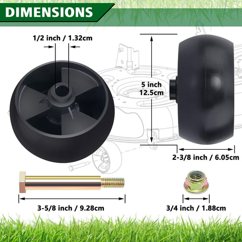 CheeMuii wheels installed on mower deck ensuring even height control