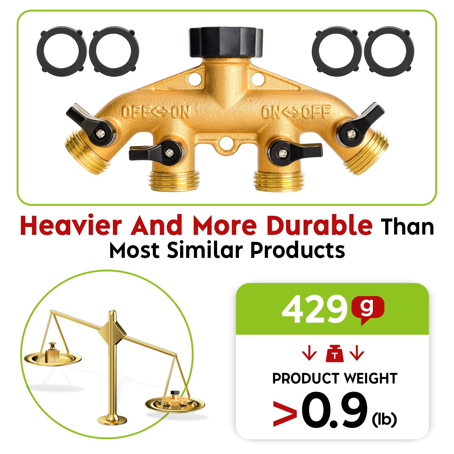 Cheerwater individual-shutoff-levers providing precise flow control for multiple lines