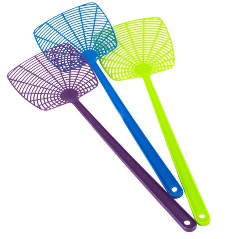 Chef Craft Select plastic fly swatter 18 inch in green for quick indoor and outdoor bug control.