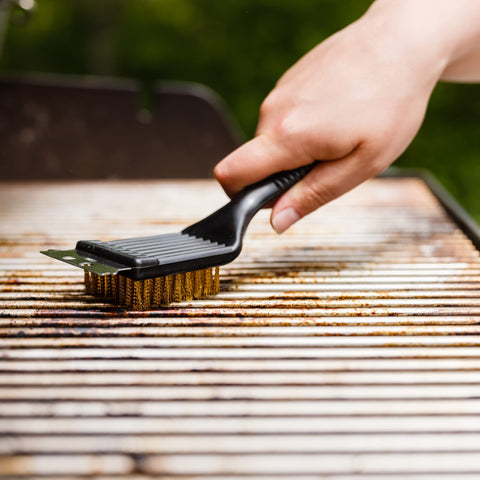 Chef Craft black grill brush ready for your next cookout.