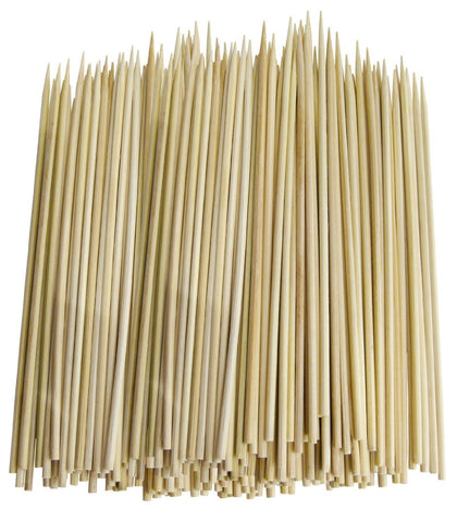 Chef Craft 600-pack thin bamboo skewers, 6-inch, ideal for grilling and easy serving.