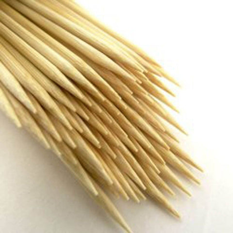 Chef Craft bamboo skewers, 6 inches, slender design for precise grilling and clean handling.