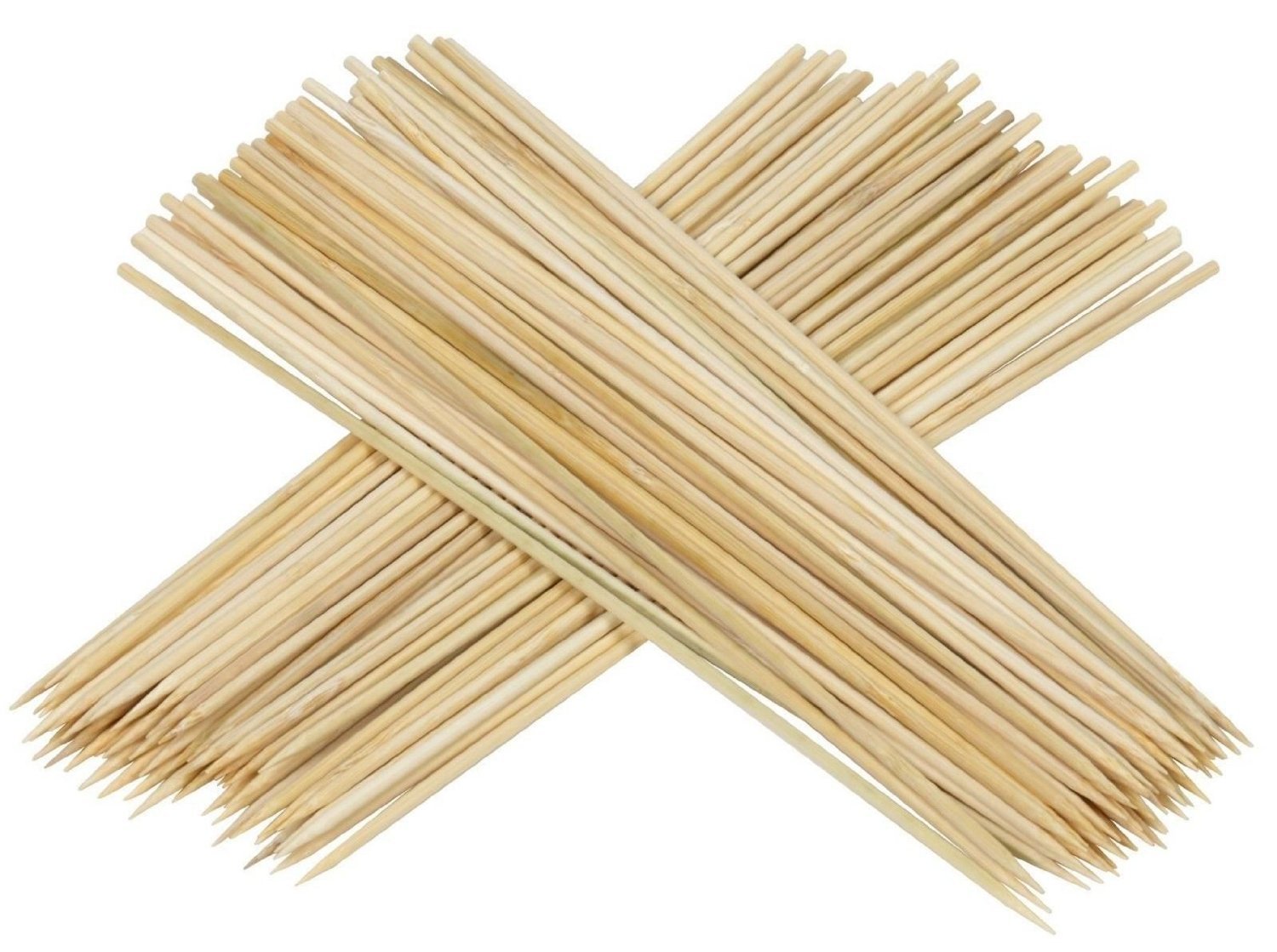 Chef Craft value pack skewers, 6-inch bamboo, disposable and eco-friendly grilling tool.