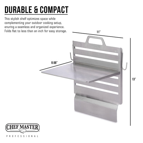 Chef Master camping tailgating station keeps essentials within reach