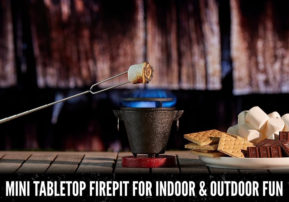 Chef Master compact hibachi used for smores and appetizers.